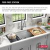 45&rdquo; Workstation Undermount Single Bowl 16 Gauge Stainless Steel Kitchen Sink with 2-Tier&nbsp;WorkFlow&trade; Ledge and Accessories